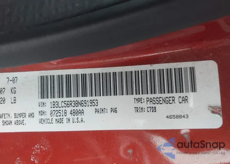 2008 Dodge Avenger Sxt z USA, uszkodzony, nr VIN 1B3LC56R38N691953